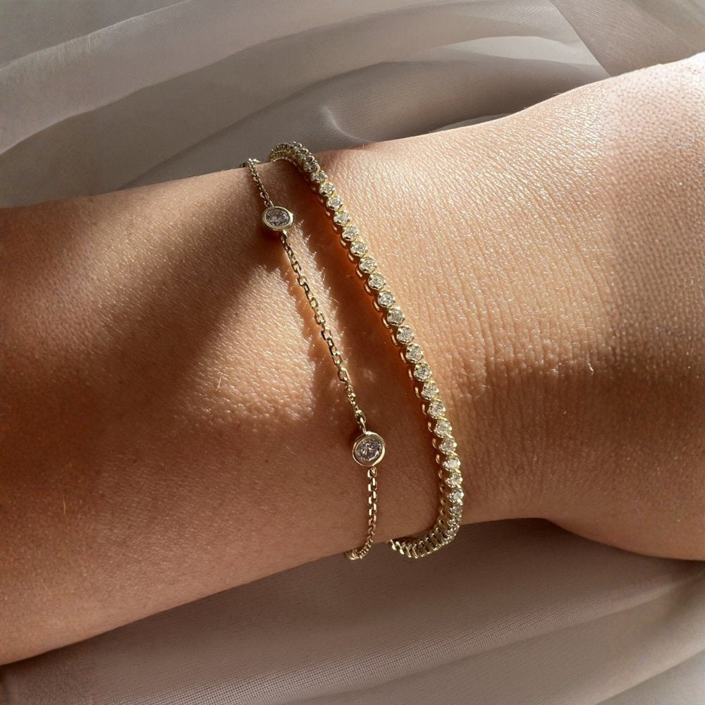 Maeve 0.5CTW Lab Diamond Dainty Bracelet image 6