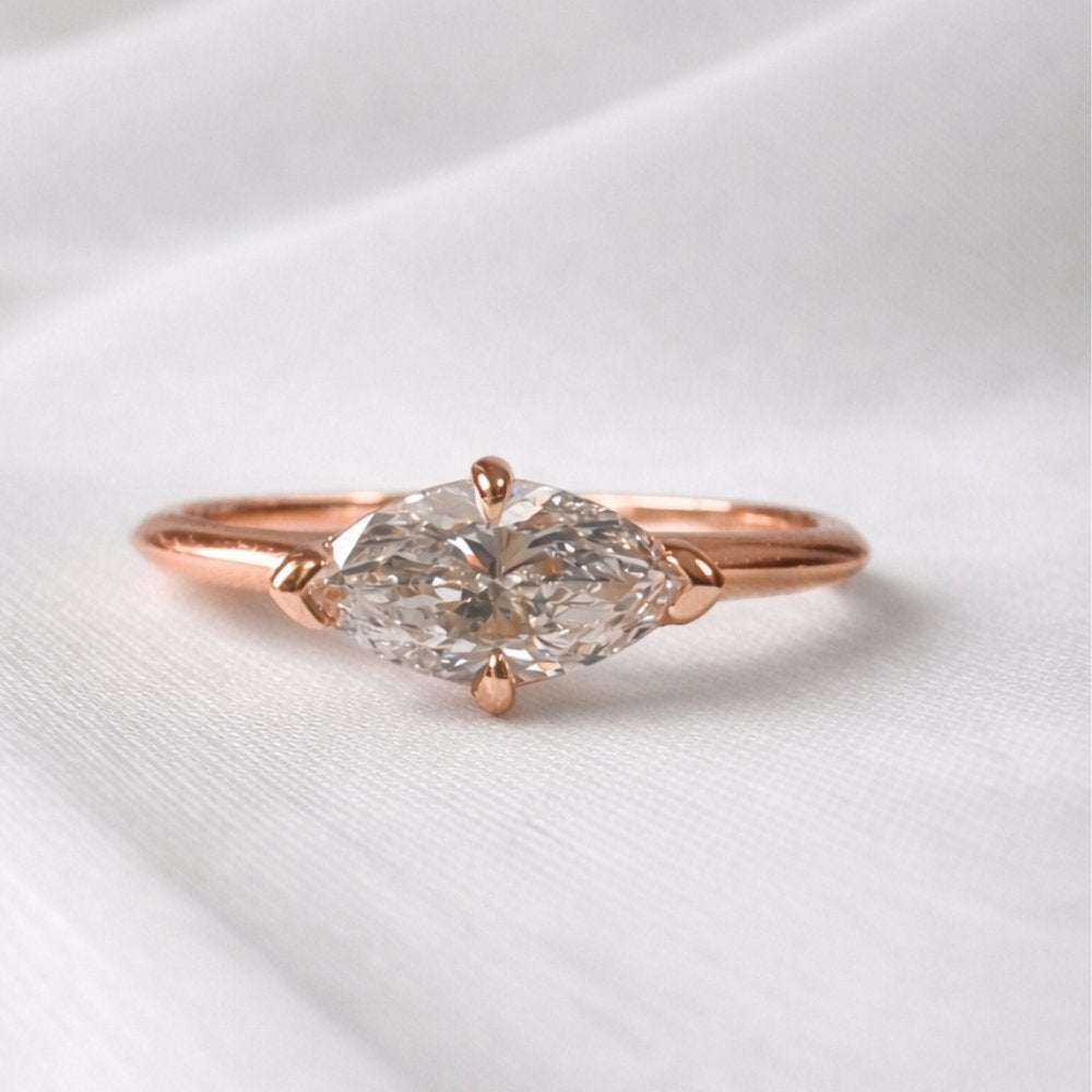 Signature Myla 0.5ct Lab Grown Marquise Diamond East West Ring image 5
