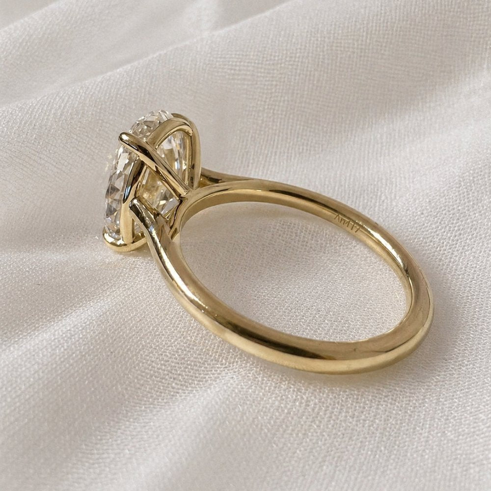 Signature Daisy Oval Cut 5ct Cathedral Ring image 5