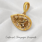 Georgian 3ct Pear East West Pendant image 4