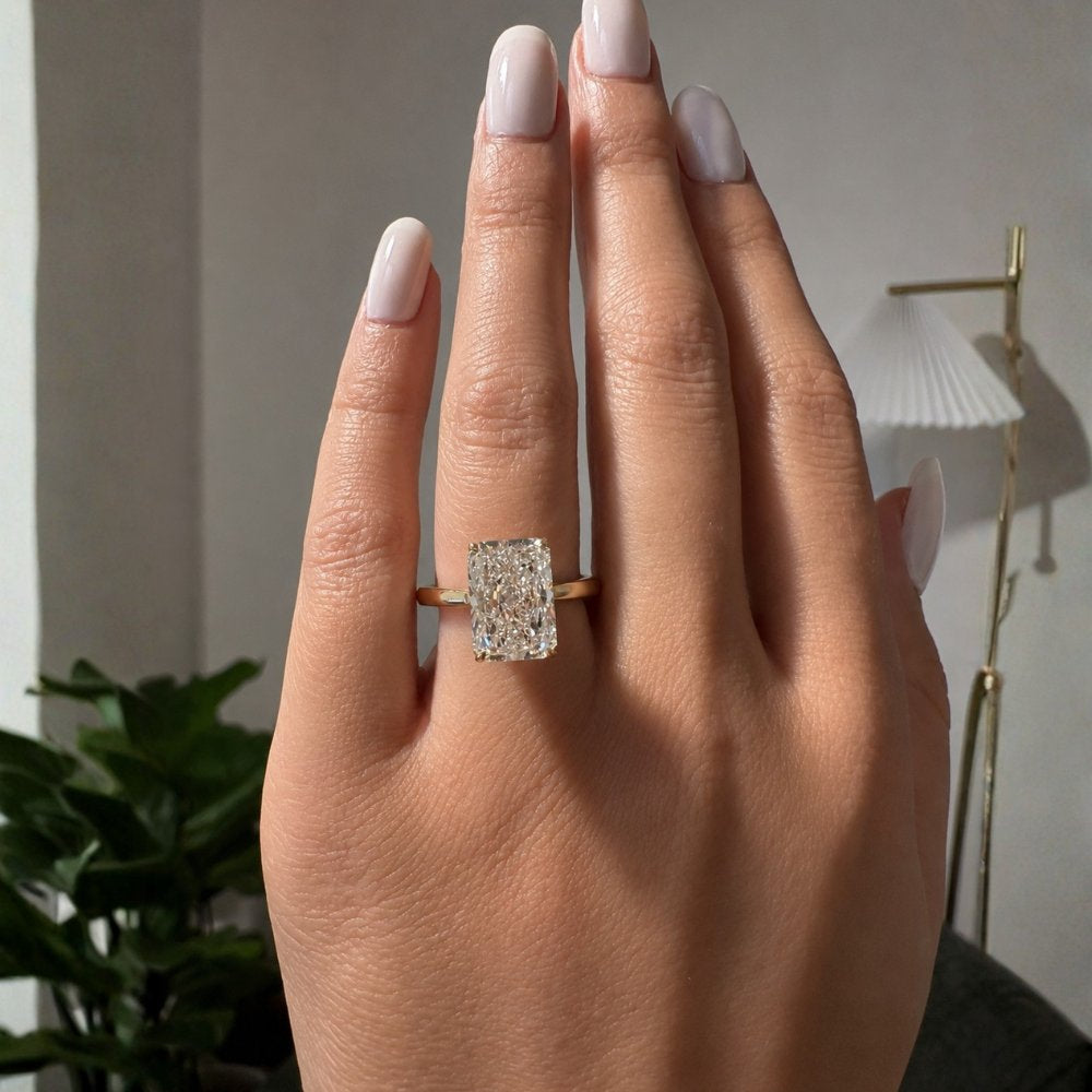Raina 5ct Radiant Cut Tulip Setting Engagement Ring - M&F Series image 5
