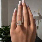 Raina 5ct Radiant Cut Tulip Setting Engagement Ring - M&F Series image 5