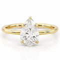 Signature Vela 4ct Pear Cut Cathedral Set Ring image 0