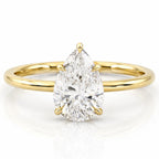 Signature Vela 4ct Pear Cut Cathedral Set Ring image 0