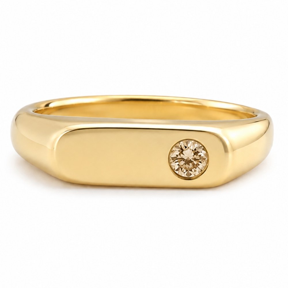 Brendan Small Oval Face Signet Unisex Ring - M & F Series image 7