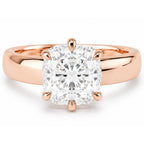 Signature Cressida 3ct Cushion Cut 5mm Wide Band Ring image 4