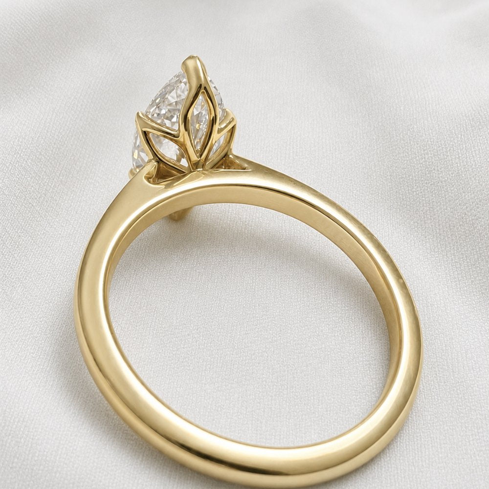 Maeve 3ct Marquise Cut Cathedral Tulip Basket Ring - M&F Series image 4