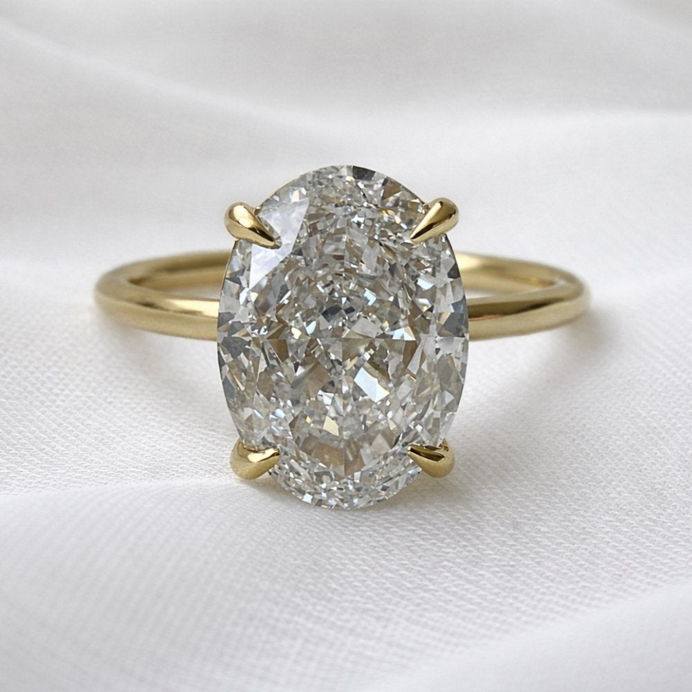 Signature Ophelia Oval Cut 4ct Solitaire Ring image 6
