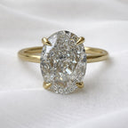 Signature Ophelia Oval Cut 4ct Solitaire Ring image 6