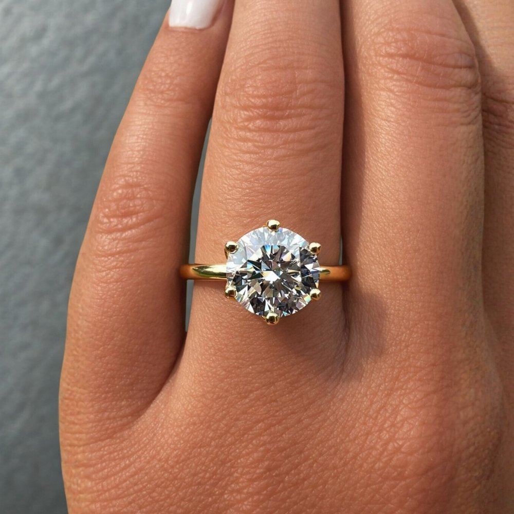 Renee 2ct Round Tulip Setting Ring - M & F Series image 3