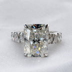Fay-Maree 7.6CTW Radiant Cut Moissanite Engagement Ring - M and F Series image 4