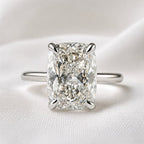 Signature Emily 3.5ct Elongated Cushion Cut Cathedral Engagement Ring image 8