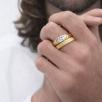 Nathan 1ct Marquise Cut Unisex Ring - M and F Series image 2