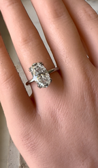 Signature Hannah 4ct Oval Cut Hidden Halo Ring image 1