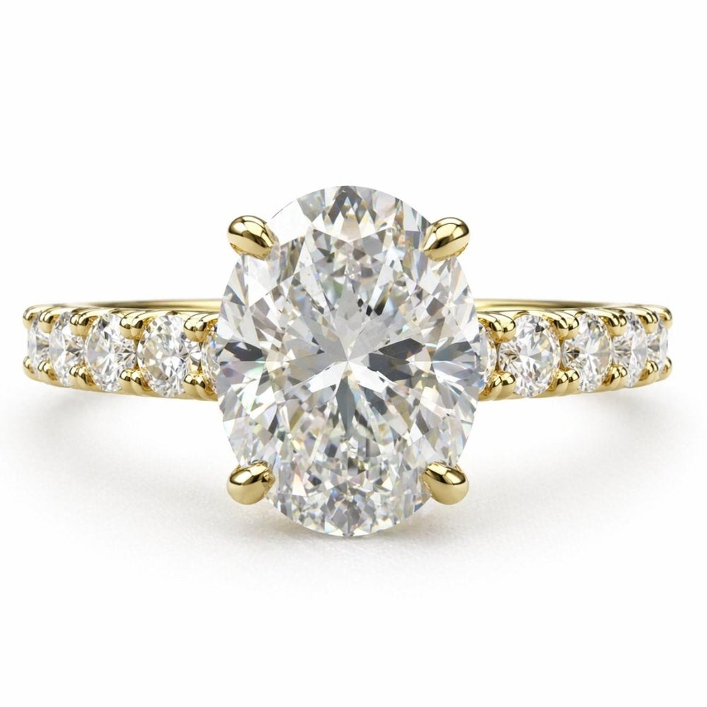 Signature Sophie 4.4CTW Oval Cut Hidden Halo Engagement Ring image 0