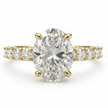 Signature Sophie 4.4CTW Oval Cut Hidden Halo Engagement Ring image 0