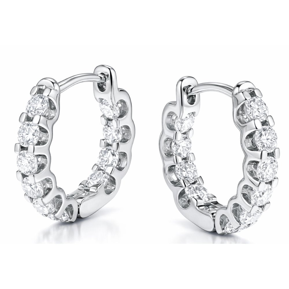 Noemi 0.6CTW Lab Grown Diamond Inside Out Huggie Earrings image 5
