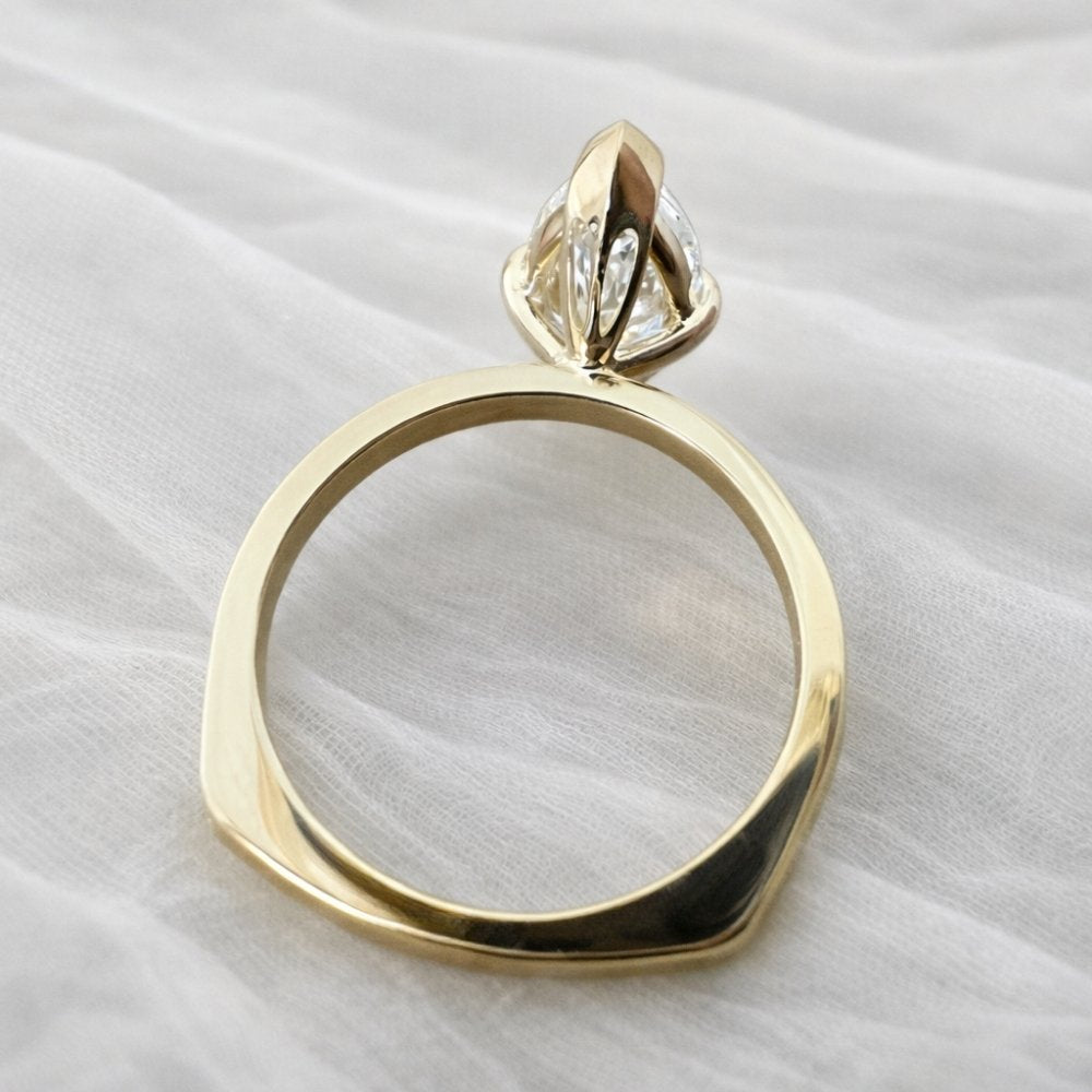Signature Freya 2ct Moissanite Marquise Half Bezel Ring image 7