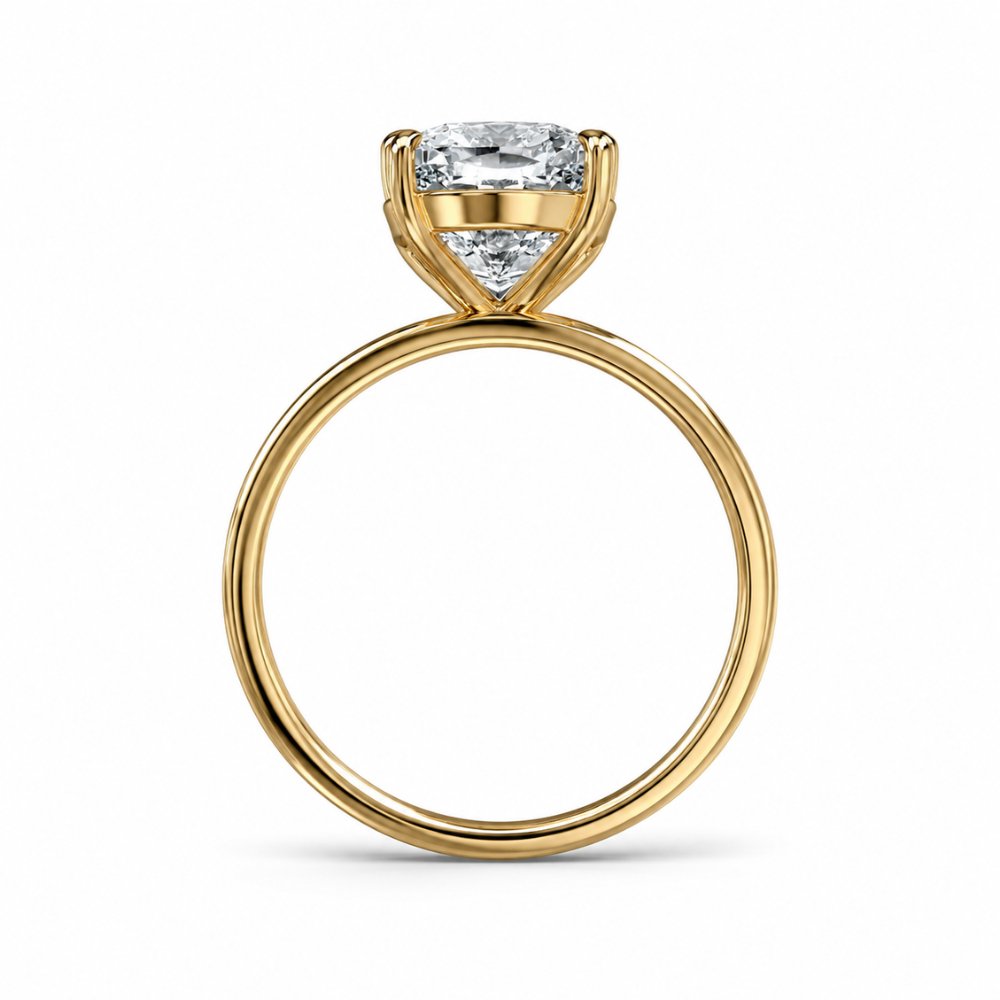 Signature Camille 3.5ct Elongated Cushion Cut 4mm Flat Cigar Band Ring image 3