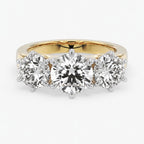Allie 3CTW Round Cut Trilogy Band - M&F Series image 6