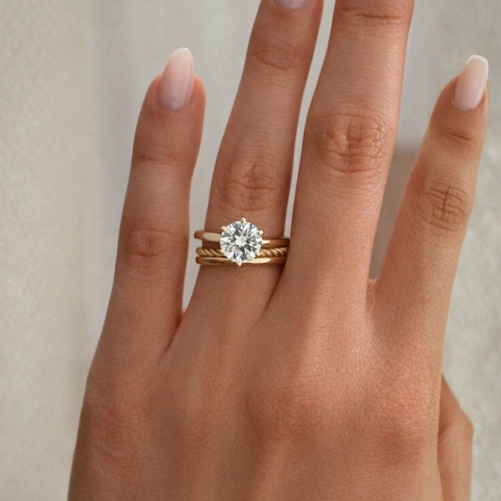 Renee 2ct Round Tulip Setting Ring - M & F Series image 1