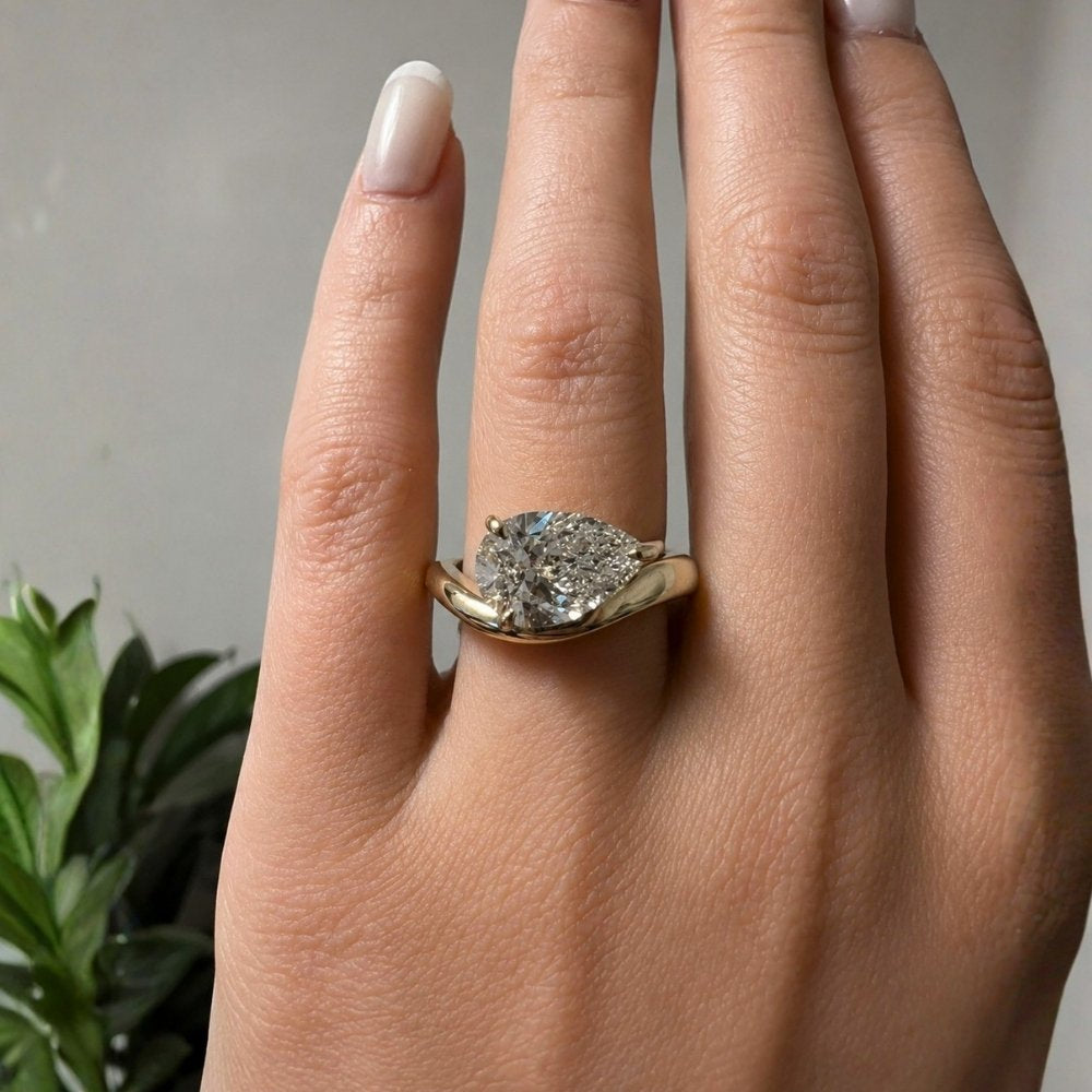 Farrah 3.5ct Pear Cut Contour Ring - M&F Series image 1