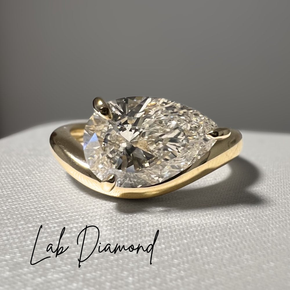 Farrah 3.5ct Pear Cut Contour Ring - M&F Series image 2