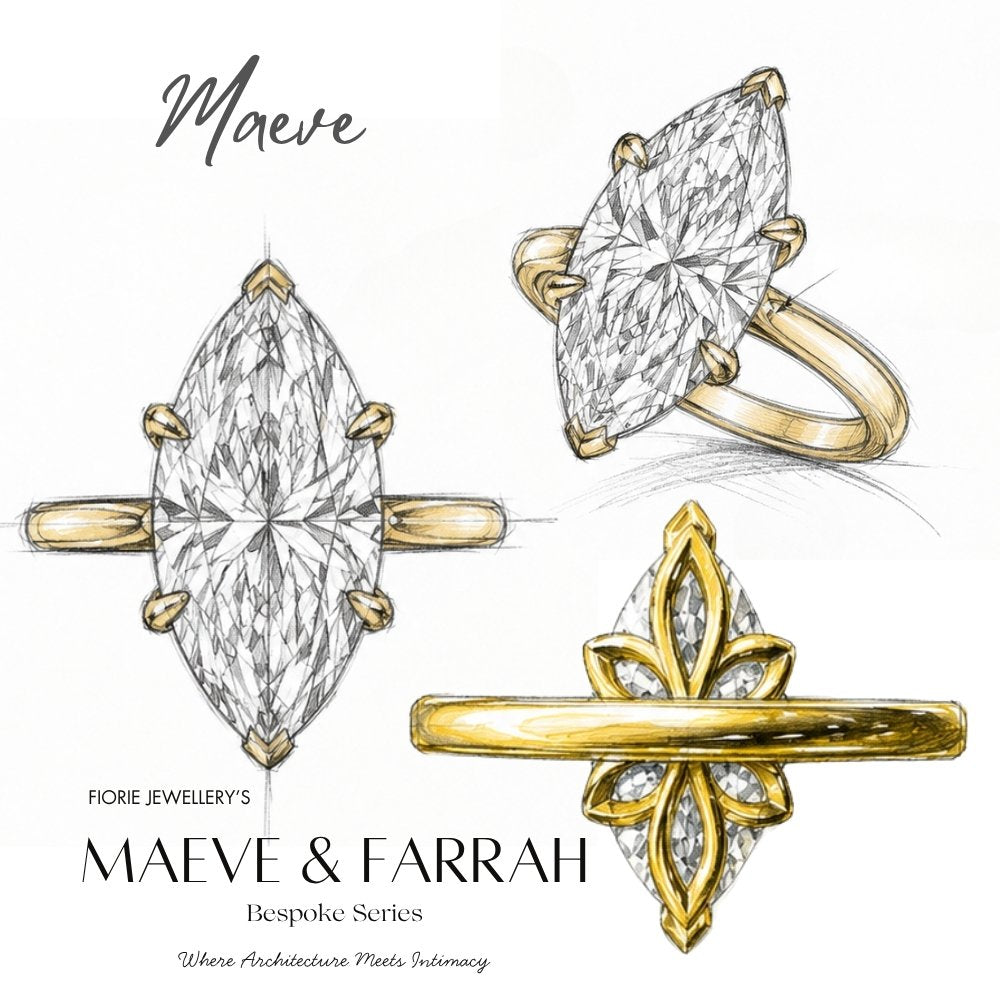 Maeve 3ct Marquise Cut Cathedral Tulip Basket Ring - M&F Series image 10