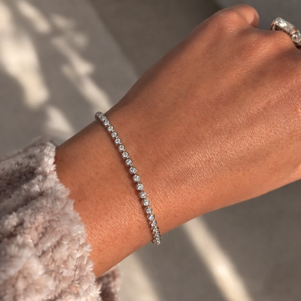 Briana 1.5CTW Lab Diamond Bezel Tennis Bracelet image 1