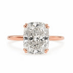 Signature Catherine 3ct Elongated Cushion Cut Cathedral Setting Ring image 10