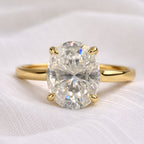 Signature Tori 2ct Oval Cut Cathedral Ring image 8