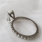 Signature Hannah Pave 4ct Oval Cut Hidden Halo Ring image 6