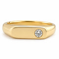 Brendan Small Oval Face Signet Unisex Ring - M & F Series image 0