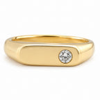 Brendan Small Oval Face Signet Unisex Ring - M & F Series image 0