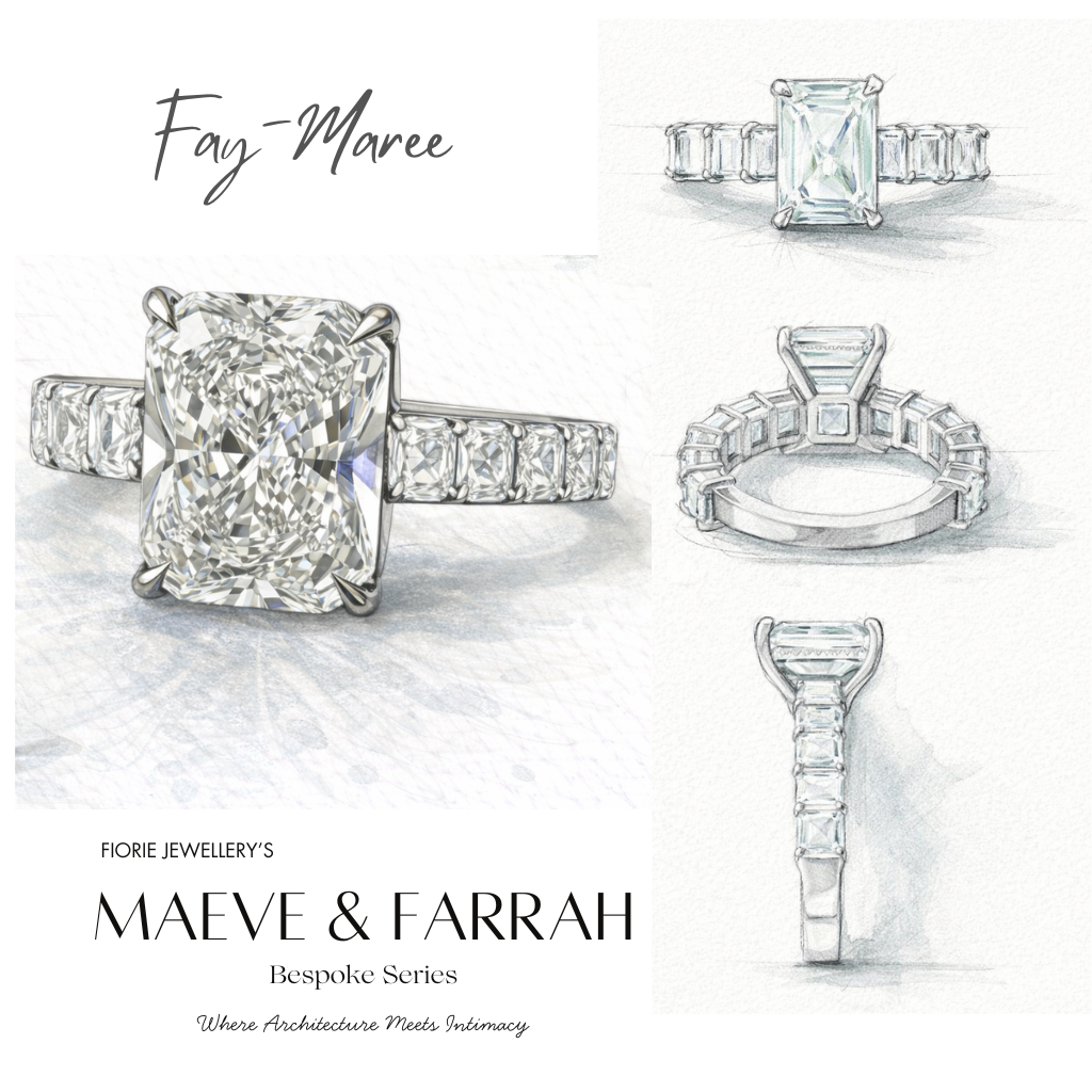 Fay-Maree 7.6CTW Radiant Cut Moissanite Engagement Ring - M and F Series image 9