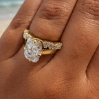 Signature Amina Open Bar Moissanite Mosaic Half Eternity Band image 4
