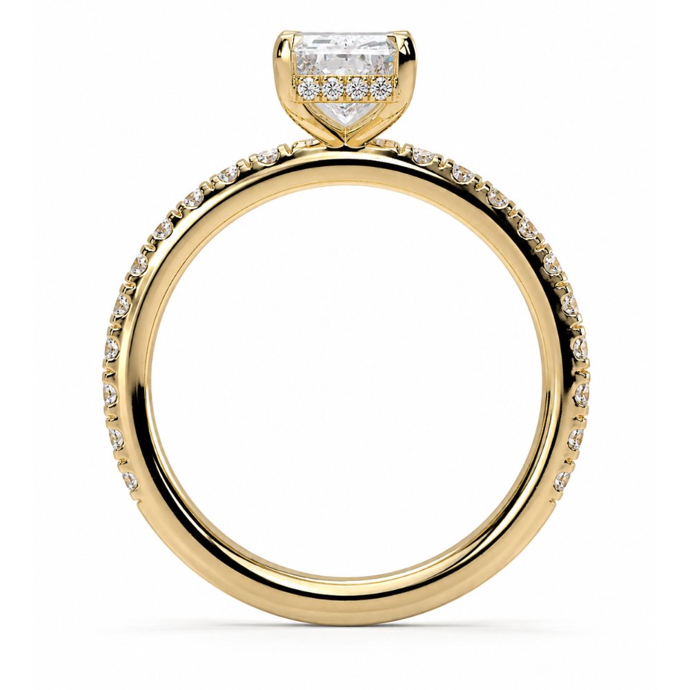 Signature Tina Radiant Cut 2-2.5ct Moissanite Ring image 3