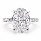 Signature Claire 3.5ct Oval Cut V Prong Pave Ring image 7