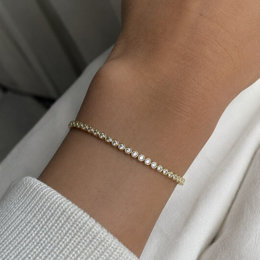 Briana 1.5CTW Lab Diamond Bezel Tennis Bracelet image 4