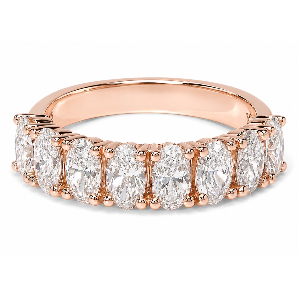 Signature Orianna Oval Half Eternity Band image 8