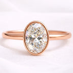 Lottie 2.5ct Oval Bezel Ring - M & F Series image 6