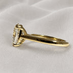 Signature Catherine 3ct Elongated Cushion Cut Cathedral Setting Ring image 3