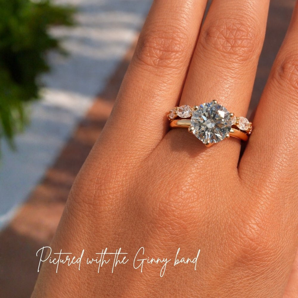 Renee 2ct Round Tulip Setting Ring - M & F Series image 7