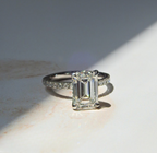 Signature Charlotte Emerald Cut 2-2.5ct Moissanite Ring image 8