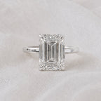 Signature Emilio 3-3.5ct Emerald Cut Solitaire Ring image 7