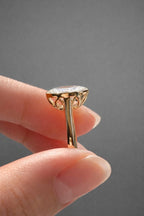 Vivienne 2.5ct Oval Cut Bezel Ring with Milgrain Detail - M & F Series image 2