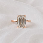 Signature Emilio 3-3.5ct Emerald Cut Solitaire Ring image 8
