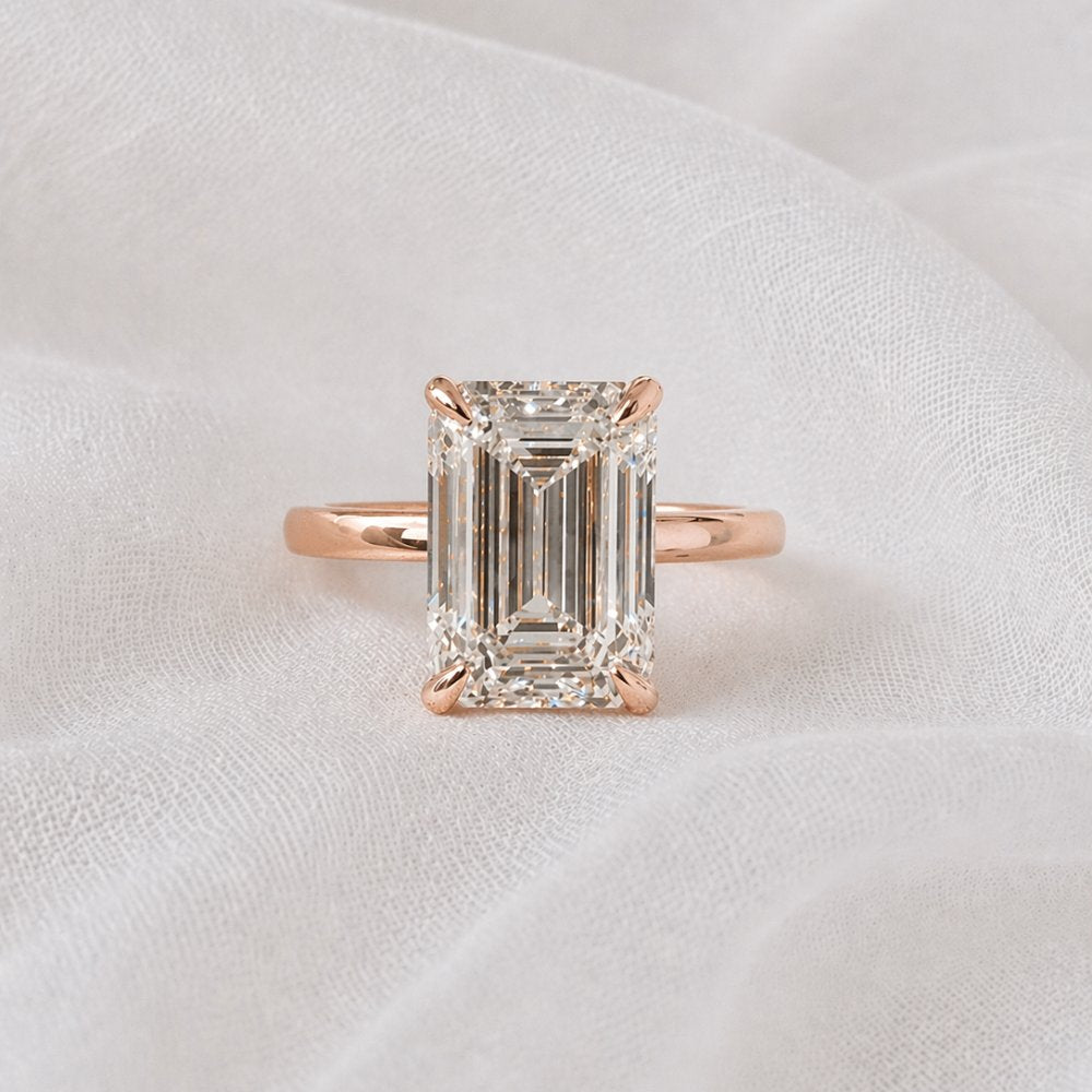 Signature Emilio 3-3.5ct Emerald Cut Solitaire Ring image 8