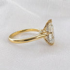 Elsa 3ct Pear Cut Hidden Halo Tulip Setting Ring - M&F Series image 5