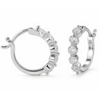 Elkie 1.0cttw Moissanite Huggie Earrings